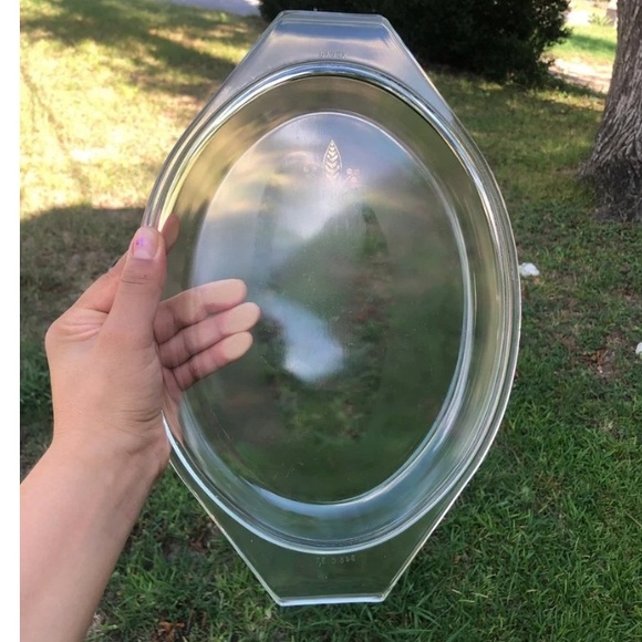 Pyrex Golden Poinsettias With LID 2.5 Qt Oval Casserole 045 Christmas Promo RARE - Picture 11 of 12
